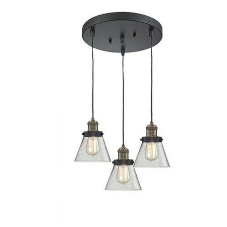 Innovations Lighting 3 Light Adjustable Cord Pan Chandelier With Glass 211/3-SN-G62